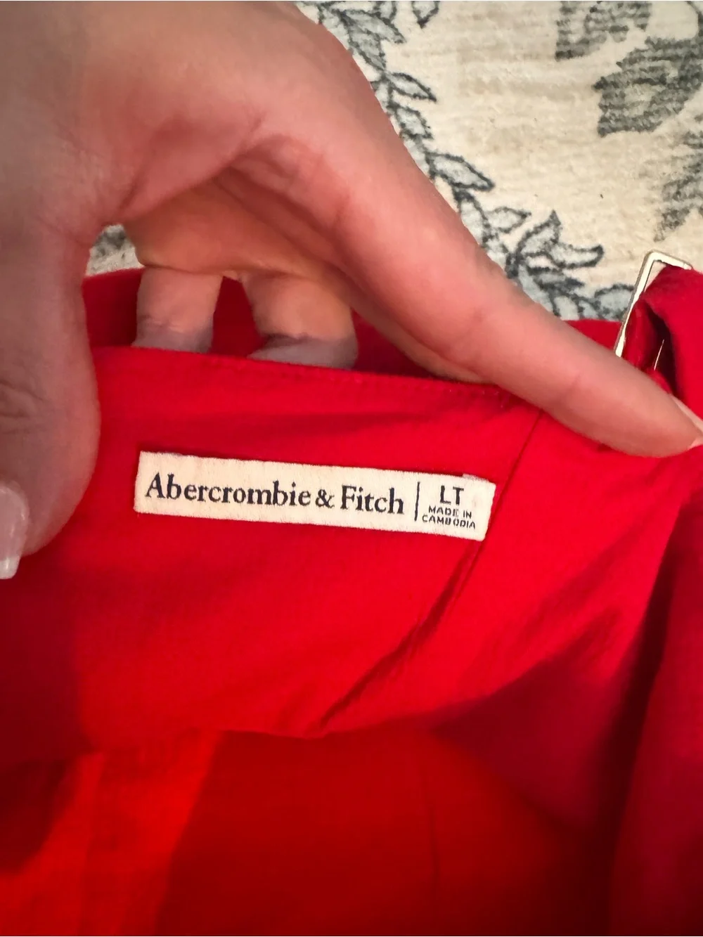 Abercrombie & Fitch Vibrant Red Maxi Dress with Square Neck